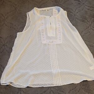 Daniel Rainn Ivory Lace-Trim Sleeveless Camisole